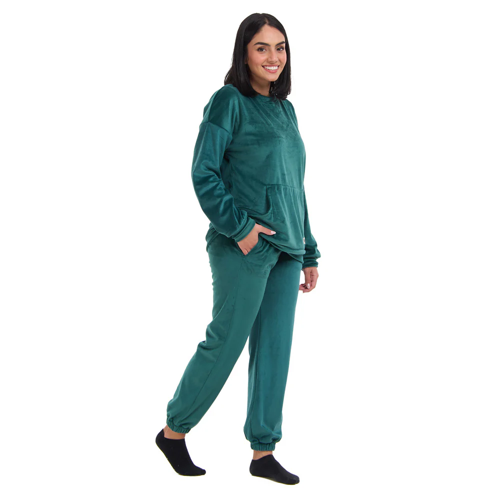 Snuggs women winter pajama Dark Green Set - Image 3