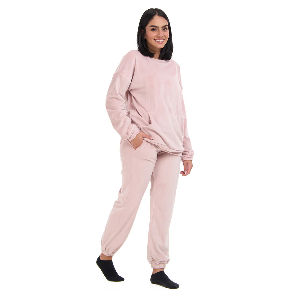 Snuggs women winter pajama Light Mauve Set - Image 2