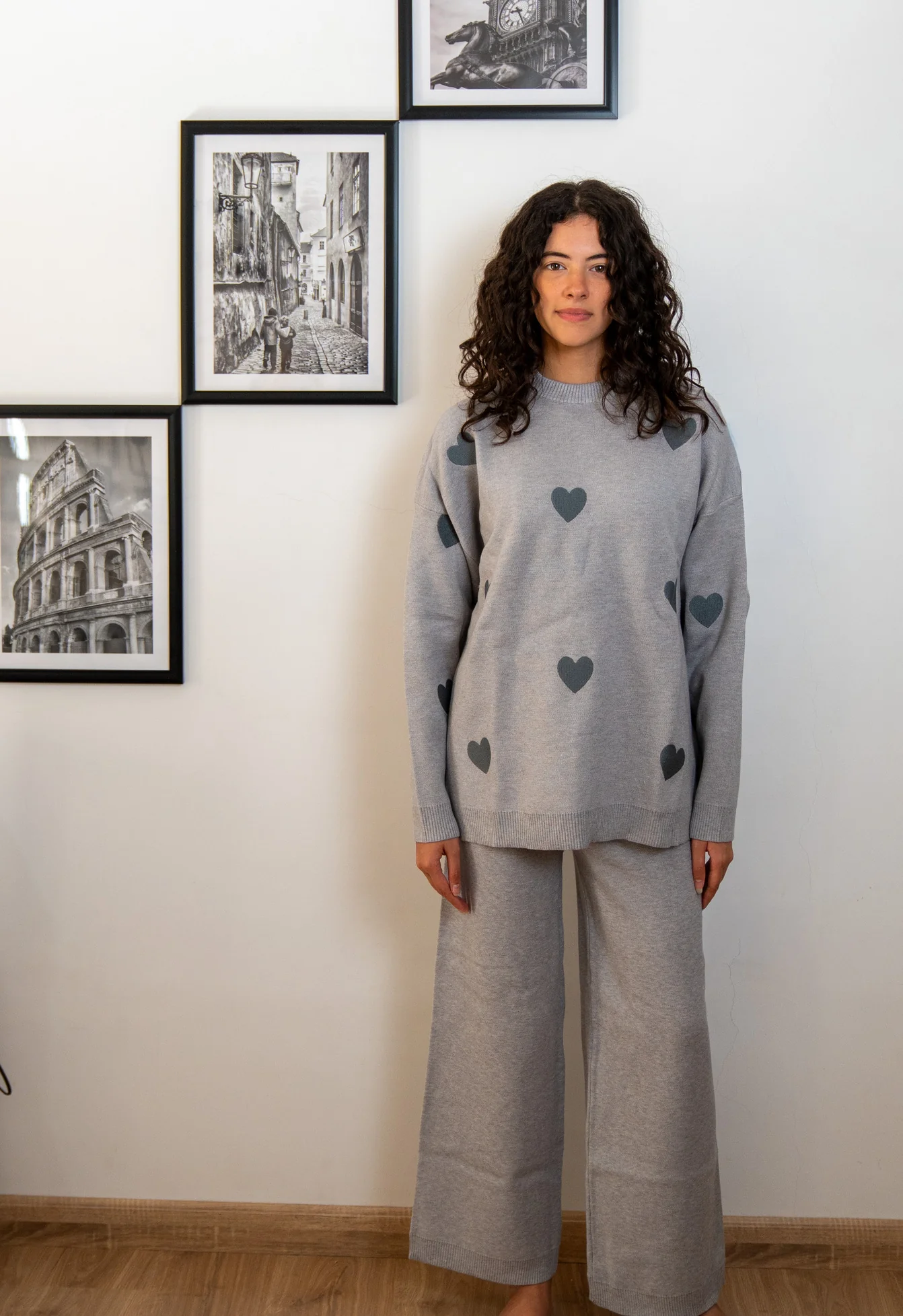 Snuggs women winter Knit pajama Grey - Image 2