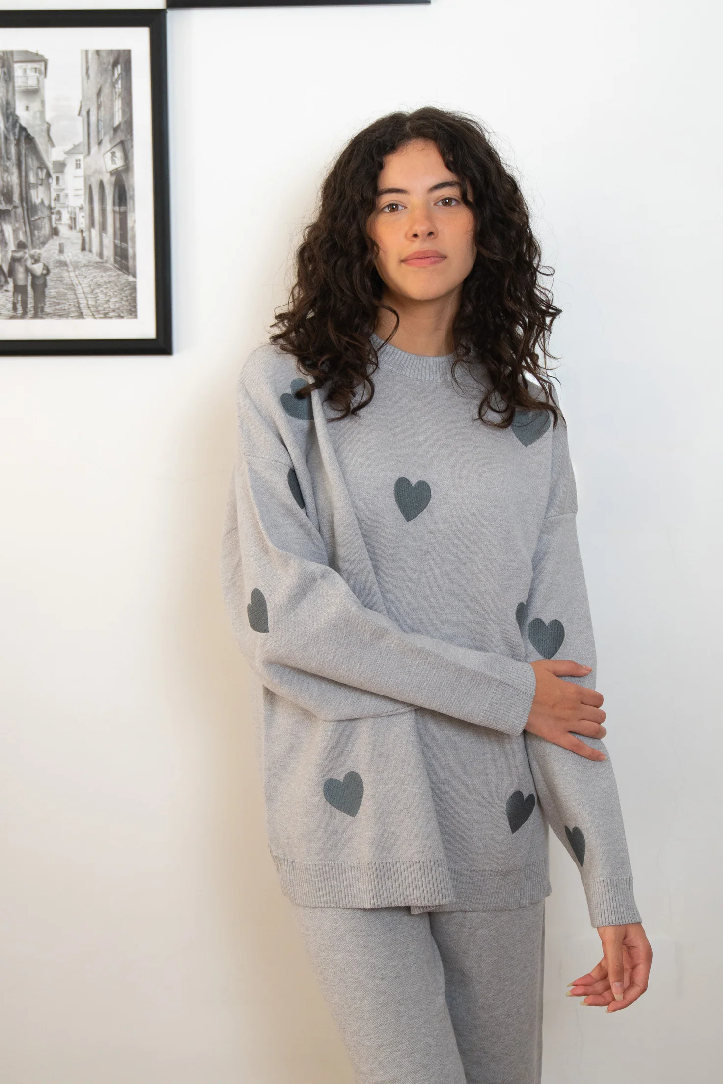 Snuggs women winter Knit pajama Grey - Image 4