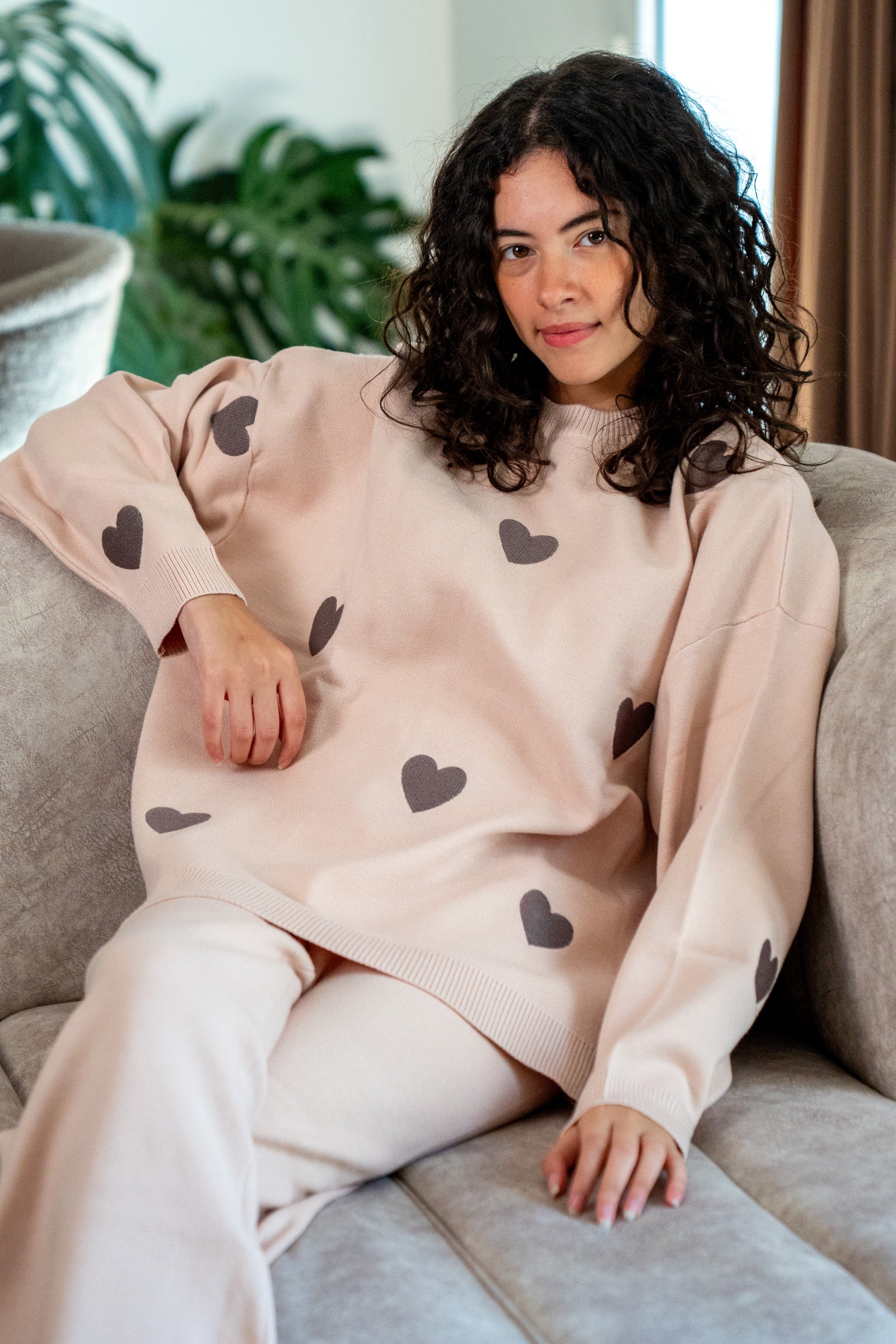 Snuggs women winter Knit pajama Nude - Image 2