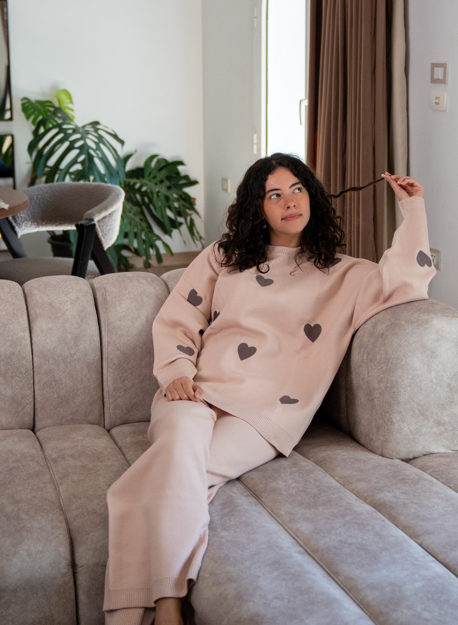 Snuggs women winter Knit pajama Nude - Image 4