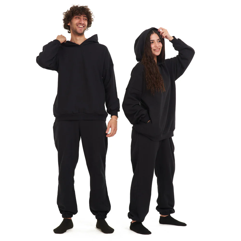 Snugg oversized unisex hoodie set Black