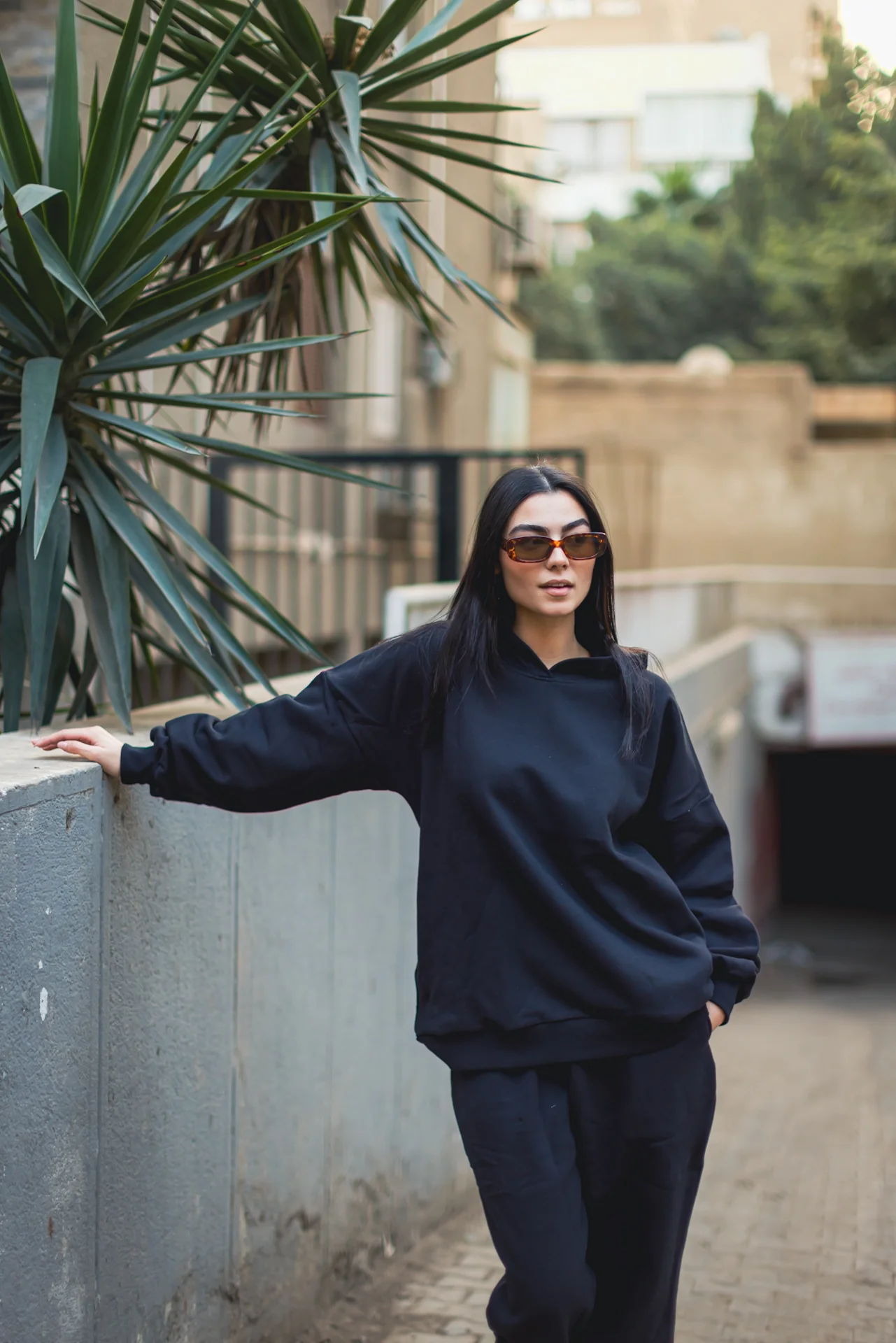 Snugg oversized unisex hoodie set Black - Image 3