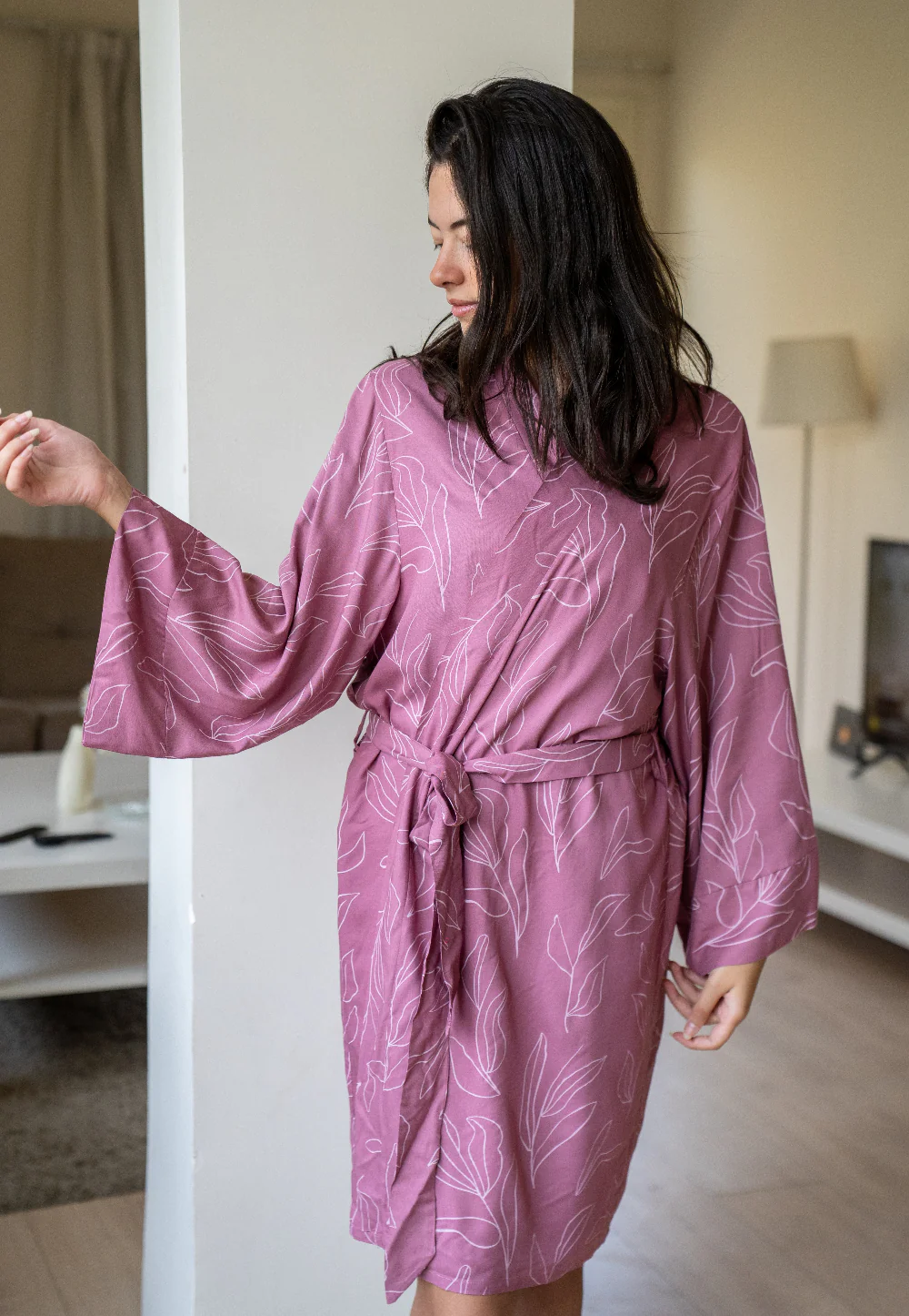 Women summer kimono Cashmere flowers - Image 2
