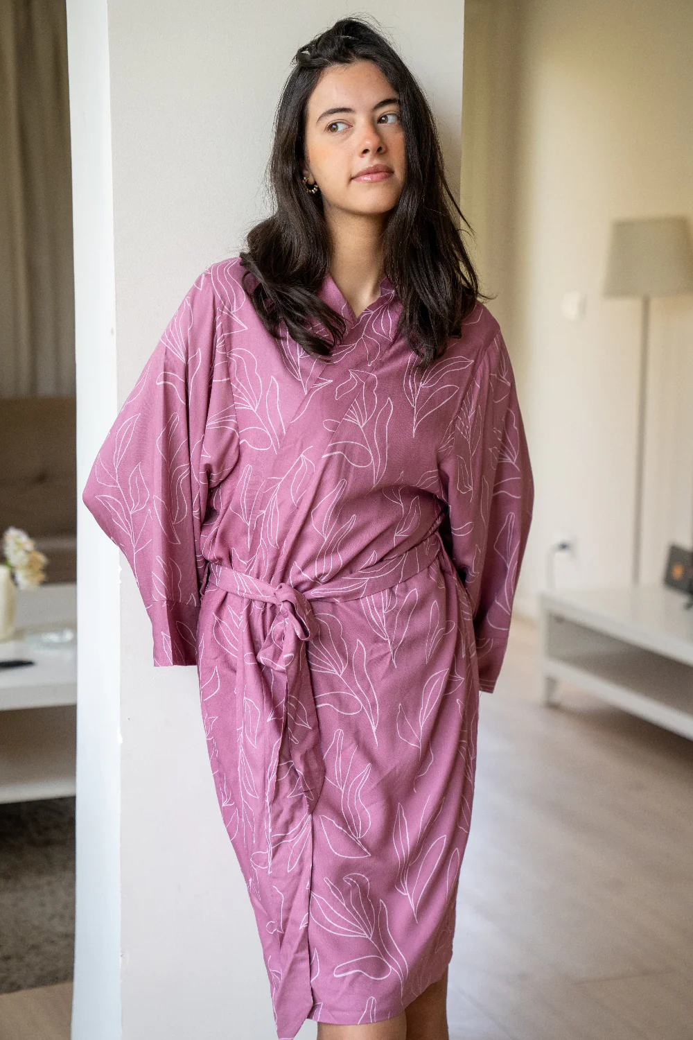 Women summer kimono Cashmere flowers - Image 3
