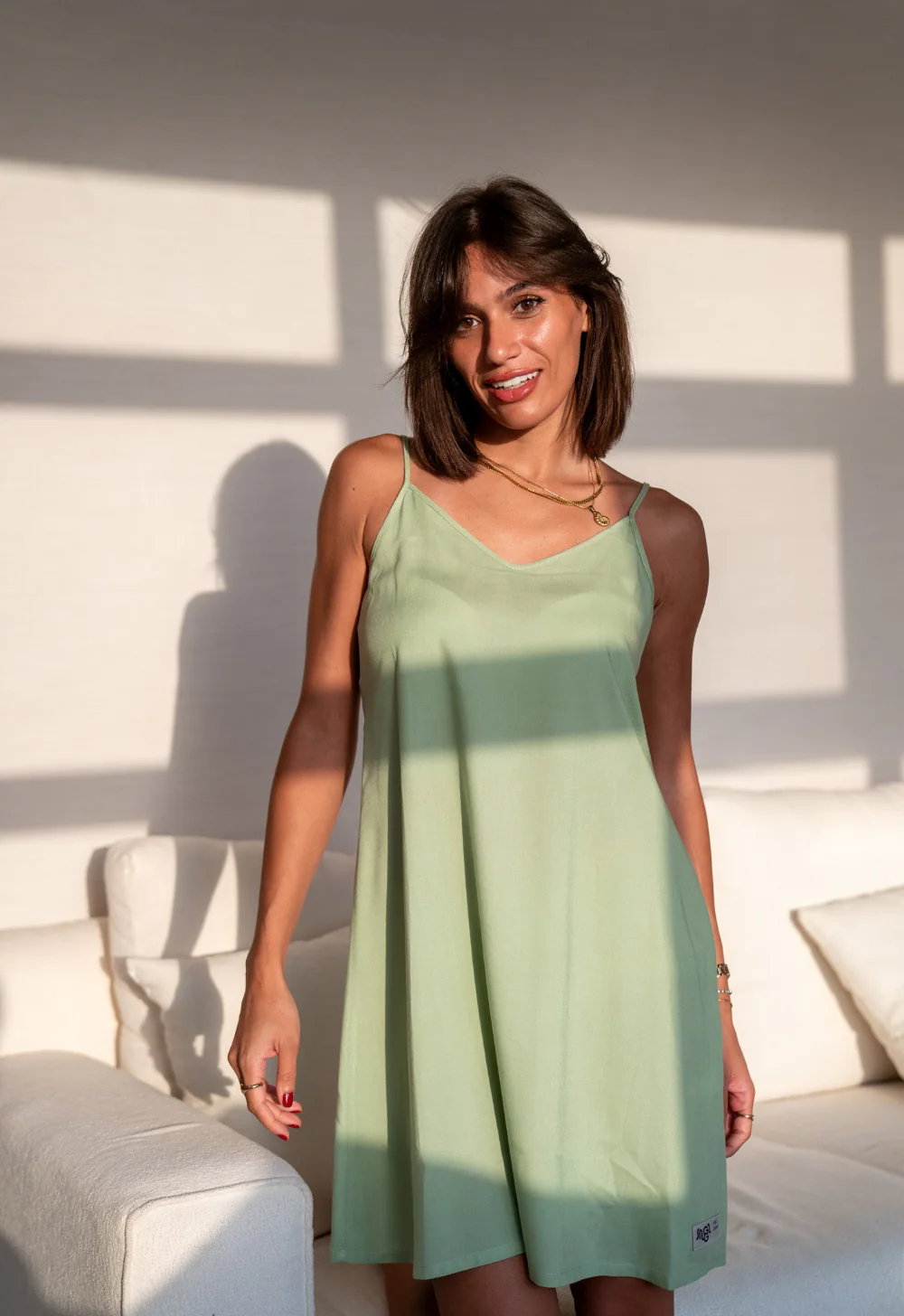 Women summer pajama Mint night shirt - Image 4