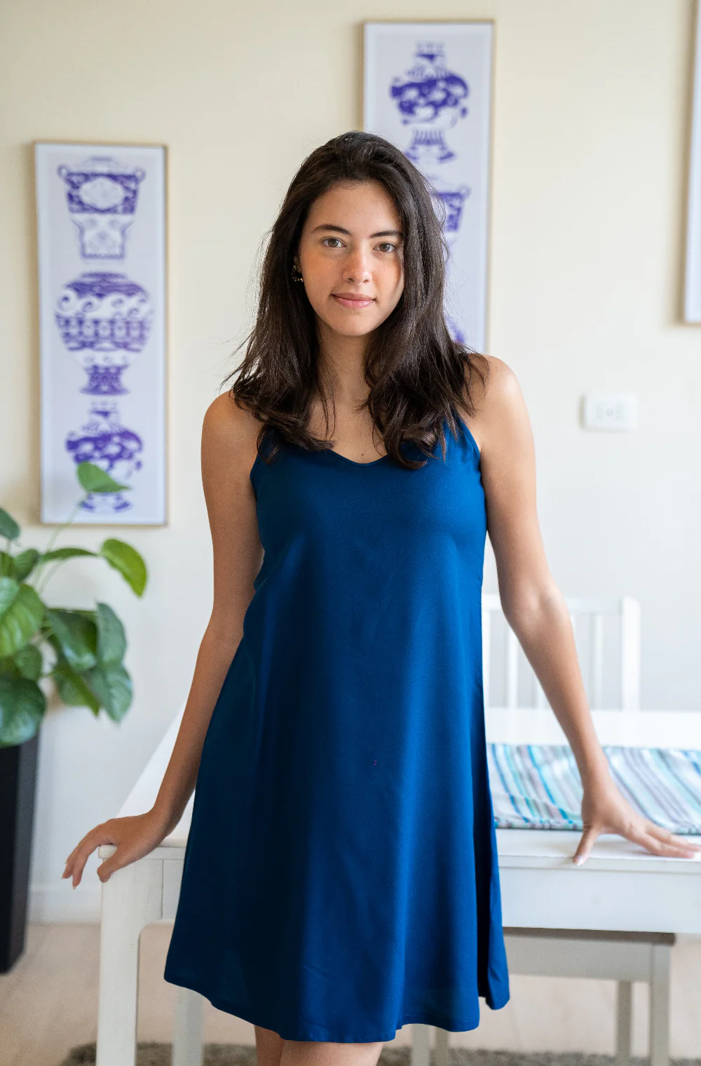Women summer pajama Petroluem night shirt - Image 4