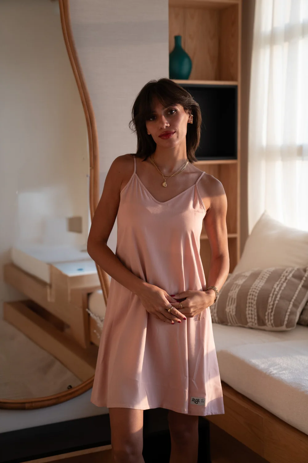 Women summer pajama Rose night shirt - Image 3