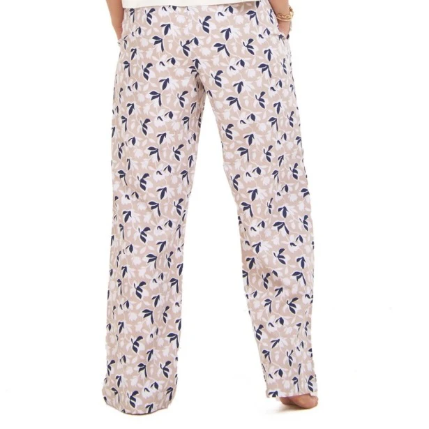Women summer pajama set Dark Blue Cropped top + cafe x dark blue floral pants - Image 5