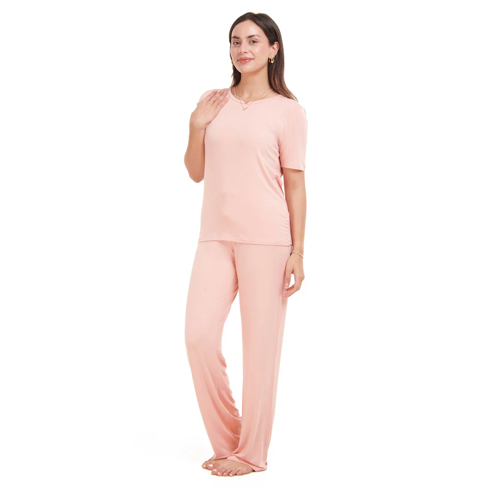 Women summer pajama set Simon shirt + Pants - Image 2