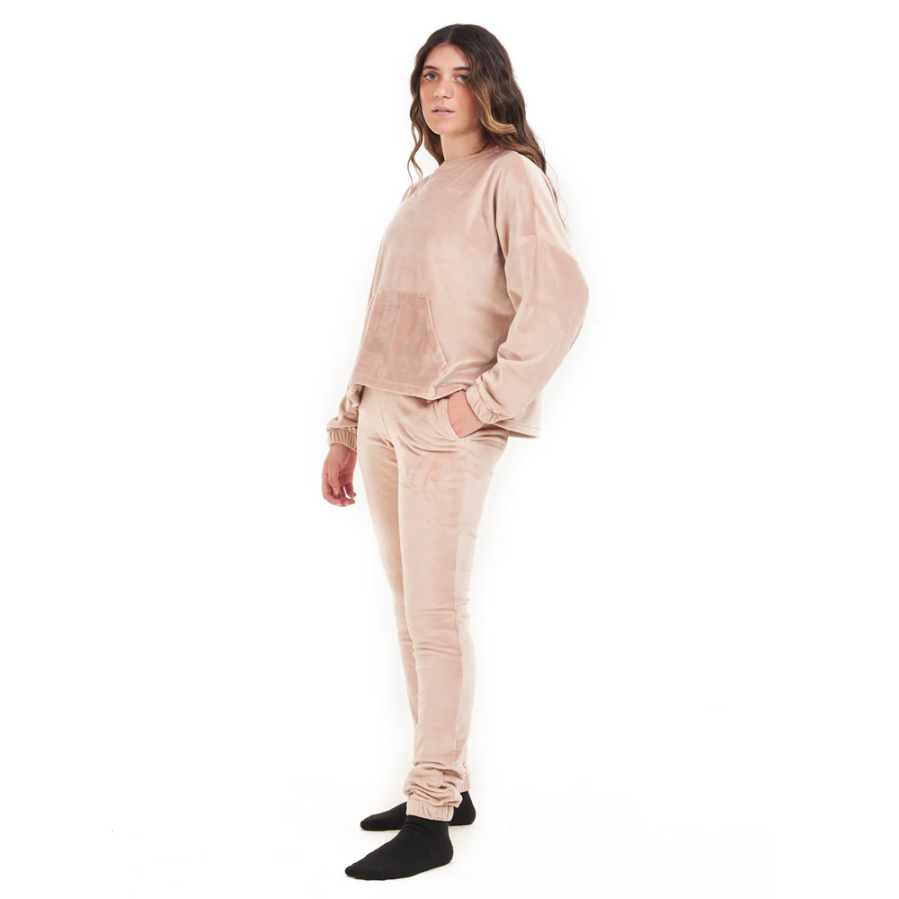 Women Winter Pajama Set Cafe Sweatshirt + Pants - Image 2